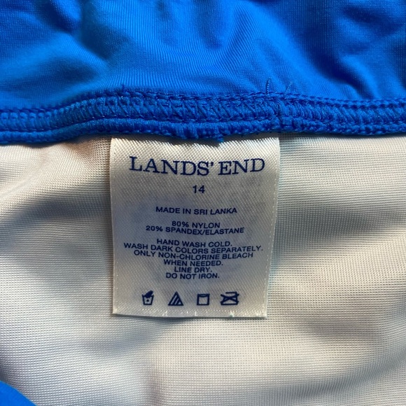 Lands' End Blue Skater Mini Skirt for Athletic Wear - Picture 2 of 4